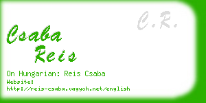 csaba reis business card